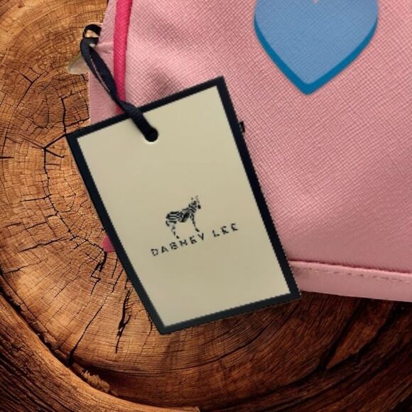 Dabney Lee Makeup Bag Pink Hearts Toiletry Cosmetic New With Tags Bag - Picture 4 of 5